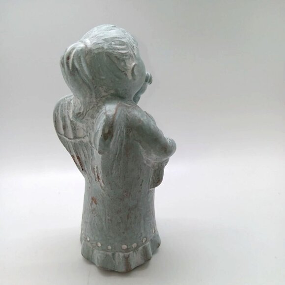 Isabel Bloom Angel With Teddy Bear Sucking Thumb 1998 Cement Art - Picture 3 of 9